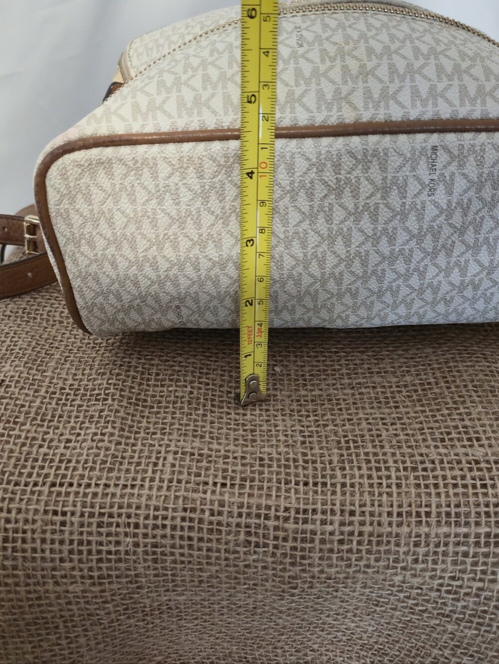Michael Kors Cream/Beige Logo Mini Backpack - Picture 7 of 14